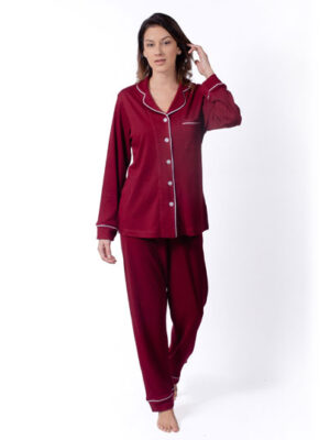 Piped Pajama Set